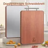 2-in-1 Schneidebrett aus Holz & Edelstahl – Doppelseitig, Produktbild-Vorschau 3