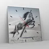Wanduhr - Quadrat - Glasuhr - Pferd Tier Natur - 40x40cm - Produktbild-Vorschau 4