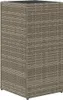 vidaXL Fioriera grigia 30x30x60 cm Poly Rattan Anteprima dell’immagine prodotto 7