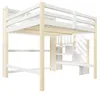 Lit mezzanine 140 x 200 cm avec éclairage LED et escalier, Voir les images du produit 13