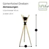 UNUS Gartenfackel Gartenfackeln für draußen aus Holz mit Produktbild-Vorschau 8