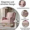 UnboxG Fauteuil à bascule Rose en peluche avec coussin, Voir les images du produit 7