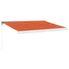 Markise Einziehbar Orange und Braun 3x2,5 m Stoff und Produktbild-Vorschau 1