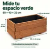IvoQ Jardinera de madera – 80 x 40 x 32 cm – Madera – Para Vista previa de la imagen del producto 3