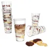 6x Candy Latte Macchiato Gläser 380ml Schrift-Dekor Produktbild-Vorschau 1