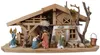 Tolle Weihnachtskrippe Gersdorf inkl. 11-tlg. Figurensatz K Produktbild-Vorschau 1
