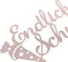 Oblique Unique Endlich Schulkind Torten Topper Glitzernd Produktbild-Vorschau 4