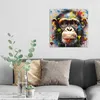 DEQOART Hybrid Leinwand Bild 50x50 cm 'Affenblick im Produktbild-Vorschau 3