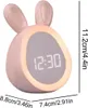 Hasenwecker Mit Nachtlicht Rosa, Digitale LED-Anzeige, Für Produktbild-Vorschau 6