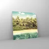 Bilder auf glas - Einteilig - Natur Strand Palmen - 60x60cm Produktbild-Vorschau 4