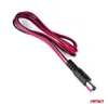 A black and red cable with a DC power connector on a white background. Anteprima dell’immagine prodotto