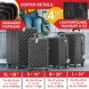 ONBEST Hartschalen Koffer Set | 4-teilig | Schwarz | mit Produktbild-Vorschau 2