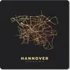 MuchoWow® Mauspad Mousepad Karte - Hannover - Gold - Produktbild-Vorschau 1
