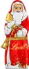 A chocolate Santa Claus figure wrapped in festive red and gold foil. Produktbild-Vorschau