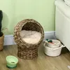 PawHut Rattan Katzenkorb Katzenhöhle Katzenhütte Katzenbett Produktbild-Vorschau 8