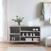 The Living Store Schuhregal Grau Sonoma 102x36x60 cm Produktbild-Vorschau 2