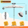 Izrielar Sonnenschirm rechteckig 2 × 3 m mit integriertem Produktbild-Vorschau 2