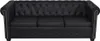 vidaXL Chesterfield-Sofa 3-Sitzer Kunstleder Schwarz Produktbild-Vorschau 10