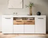 Sideboard 200 cm breit weiß mit Eiche SUTTON-61 Produktbild-Vorschau 5