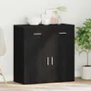 Buffet vidaXL noir aspect chêne 78 x 38 x 80 cm en Voir les images du produit 4