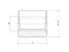 Trapezgewindemutter EKSM 16X4 rechts Stahl D36L24 Produktbild-Vorschau 2