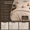 Bettwäsche 155x220 Beige Damast Streifen – Renforcé Produktbild-Vorschau 6
