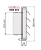 Edelstahl Überdruck Abluftgitter LG-5015 Inox DIN 150 Produktbild-Vorschau 4