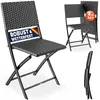 CASARIA® Polyrattan Klappstuhl 2er Set Anthrazit leicht Produktbild-Vorschau 1