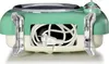The back view of a vintage-style electric heater, showing the coiled power cord stored in a compartment. Náhled obrázku produktu