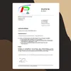 A document with a logo and text, likely a certificate or report. Produktbild-Vorschau