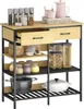 HOMCOM Sideboard, Kommode mit 2 Schubladen, 3 offenen Produktbild-Vorschau 1