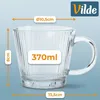 Vilde | Poháre na kávu sada 12 ks - 370 ml - s uškom - Náhľad obrázku produktu 4