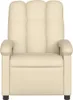 vidaXL Poltrona relax in tessuto crema Anteprima dell’immagine prodotto 3