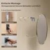 S'AFIELINA LED Badezimmerspiegel Rund Ø70 cm, Goldener Produktbild-Vorschau 13