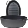 2 in 1 Aluguss-Bräter mit integrierter Grillpfanne - Produktbild-Vorschau 3