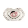 A baby pacifier with a cartoon cat design. Produktbild-Vorschau