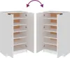 Scarpiera bianca 59x35x100 cm materiale a base di legno Anteprima dell’immagine prodotto 8