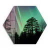 DEQORI Glasbild Echtglas 40x35 cm 'Polarlichter im Wald' Produktbild-Vorschau 2