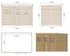 Abri de jardin en bois 4.86 m2 - 2.7x1.8 m - Couleur: Voir les images du produit 3