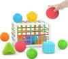 Montessori Formen Sortierspielzeug Baby – Sensorik Motorik Produktbild-Vorschau 1
