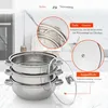28 cm parník z nehrdzavejúcej ocele, 3-vrstvový dizajn, Náhľad obrázku produktu 5
