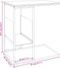 Bočný stolík biely 55x36x59,5 cm spracované drevo Náhľad obrázku produktu 6