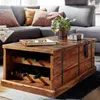 Table basse 100x60x40 cm en bois massif de sheesham commode Voir les images du produit 2