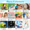 A collage of images showcasing various functions of a smartwatch for children. Produktbild-Vorschau
