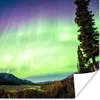 MuchoWow® Poster Nordlichter - Baum - Berg - Natur 75x75 cm Produktbild-Vorschau 1