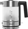 A studio shot of a glass electric kettle. Podgląd zdjęcia produktu