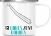 Trendation - Geboren Zum Bohren Emaille Tasse Geschenk Produktbild-Vorschau 1