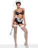 Dessous-Set mit Spitze Obsessive Maidme S/M Schwarz Produktbild-Vorschau 2