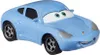 A blue toy car, Sally from Disney Pixar Cars, is shown from a side-angle. Náhled obrázku produktu