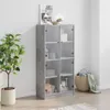 Highboard mit Türen Betongrau 68x37x142 cm Holzwerkstoff Produktbild-Vorschau 3